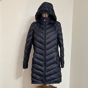 Calvin Klein Navy Packable Lightweight Premium Down Hooded Jacket Size L